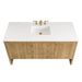 James Martin Hudson 60" Single Vanity in Light Natural Oak Top Front View With Countertop and Faucet
