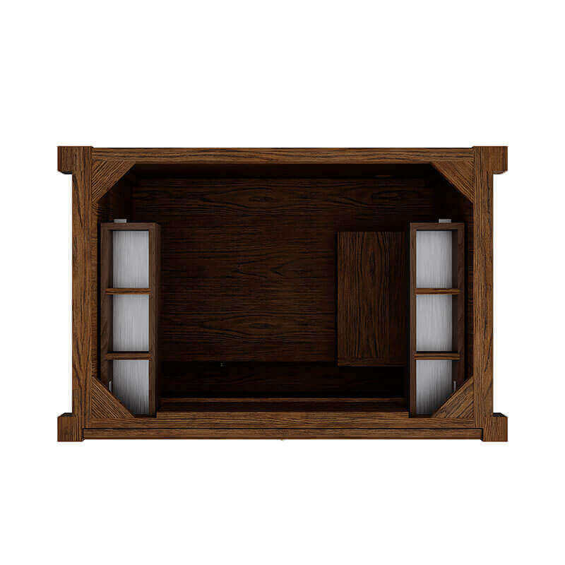 James Martin Kinnsden 36 Inch Single Vanity Sable Oak Top View
