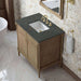 James Martin Kinnsden 36 Inch Single Vanity Weathered Oak in Parisien Bleu Silestone Top