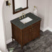 James Martin Kinnsden 36 Single Vanity Sable Oak in Parisien Bleu Silestone Top