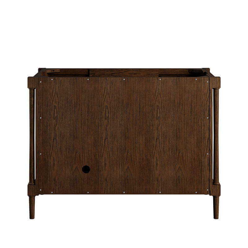 James Martin Kinnsden 48 Inch Single Vanity Sable Oak Cabinet Only Back View