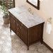 James Martin Kinnsden 48 Inch Single Vanity Sable Oak in Carrara Marble Top