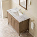 James Martin Kinnsden 48 Inch Single Vanity Weathered Oak in Carrara White Marble Top