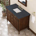 James Martin Kinnsden 48 Single Vanity Sable Oak in Charcoal Soapstone Silestone Top