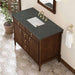 James Martin Kinnsden 48 Single Vanity Sable Oak in Parisien Bleu Silestone Top