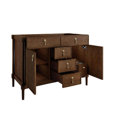 James Martin Kinnsden 48" Single Vanity Sable Oak Open Cabinet