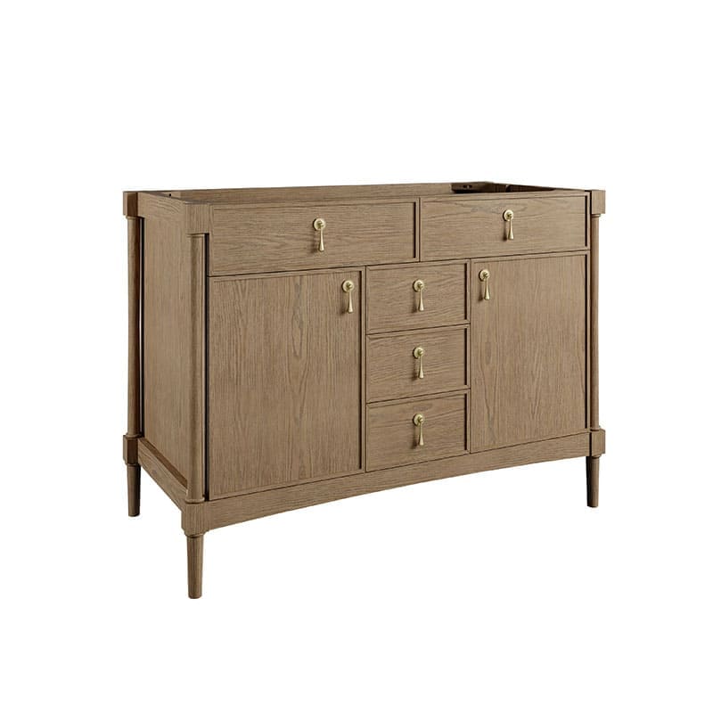 James Martin Kinnsden 48 Single Vanity Weathered Oak Cabinet Only