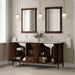 James Martin Kinnsden 72 Single Vanity Sable Oak in Carrara Marble Top Corner View