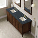 James Martin Kinnsden 72" Single Vanity Sable Oak in Charcoal Soapstone Silestone Top