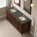James Martin Kinnsden 72 Single Vanity Sable Oak in Parisien Bleu Silestone Top