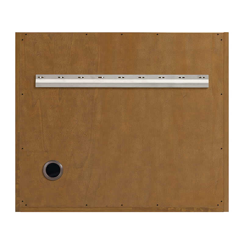 James Martin Laurent 30 Inch Single Vanity in Honey Oak Back View Floating