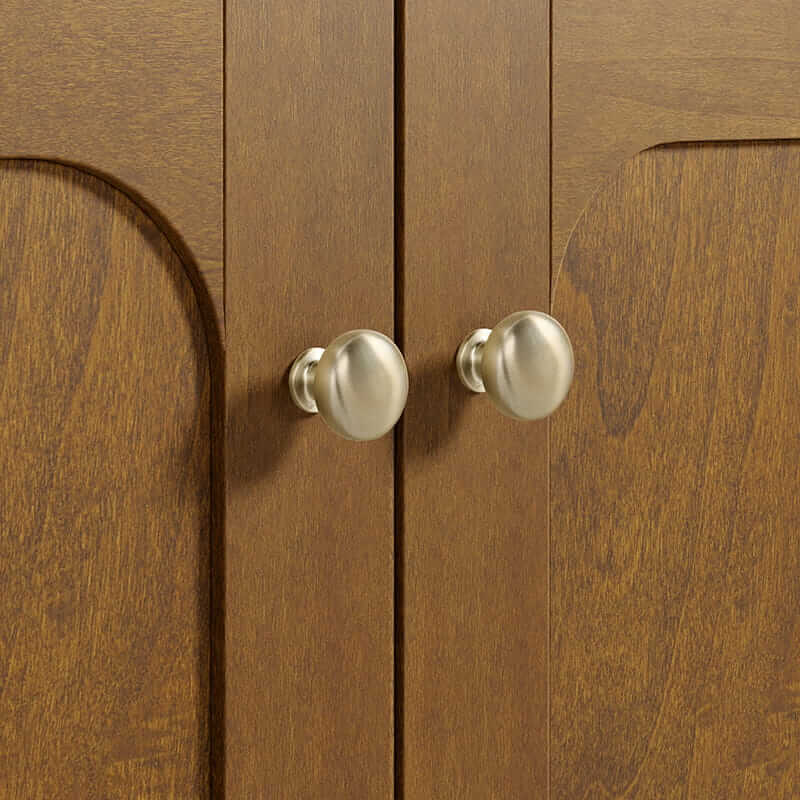 James Martin Laurent 30 Inch Single Vanity in Honey Oak With Champagne Brass Pulls