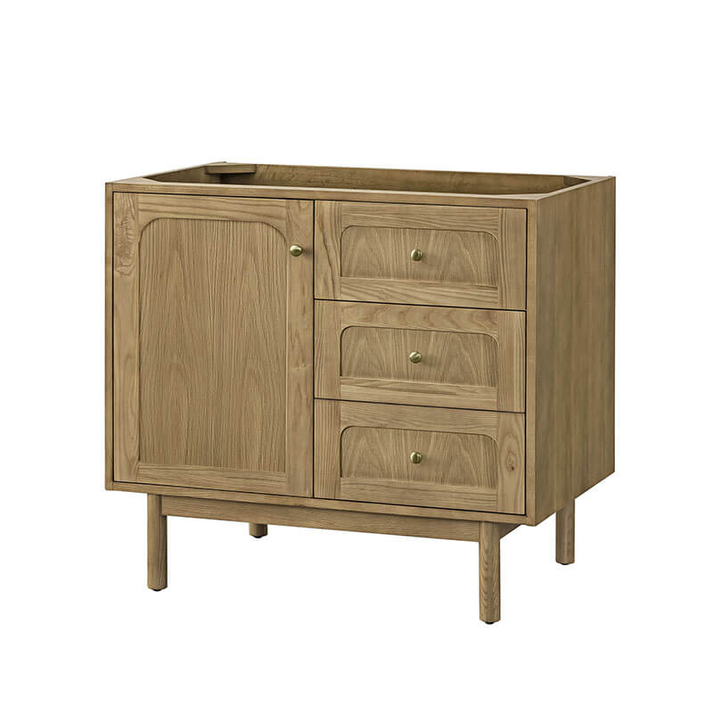 James Martin Laurent 36 Inch Single Vanity Light Natural Oak Cabinet Only