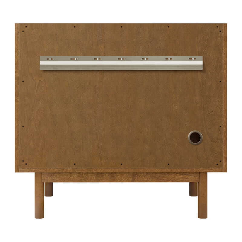 James Martin Laurent 36" Single Vanity in Honey Oak Back View Freestanding