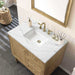 James Martin Laurent 36 Single Vanity Light Natural Oak Ethereal Noctis Top