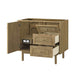 James Martin Laurent 36 Single Vanity Light Natural Oak Open Drawer