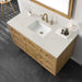 James Martin Laurent 48 Inch Single Vanity in Light Natural Oak With Siberian Silestone Top