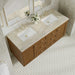 James Martin Laurent 60" Double Vanity in Honey Oak With Tajnar Eclos Top