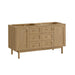 James Martin Laurent 60" Double Vanity in Light Natural Oak Cabinet Only