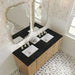 James Martin Laurent 60" Double Vanity in Light Natural Oak With Phantome Eclos Top