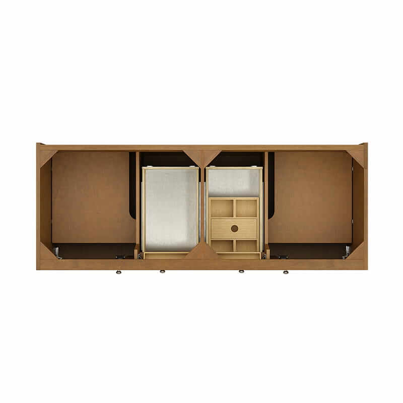 James Martin Laurent 60 Inch Double Vanity in Honey Oak Top View