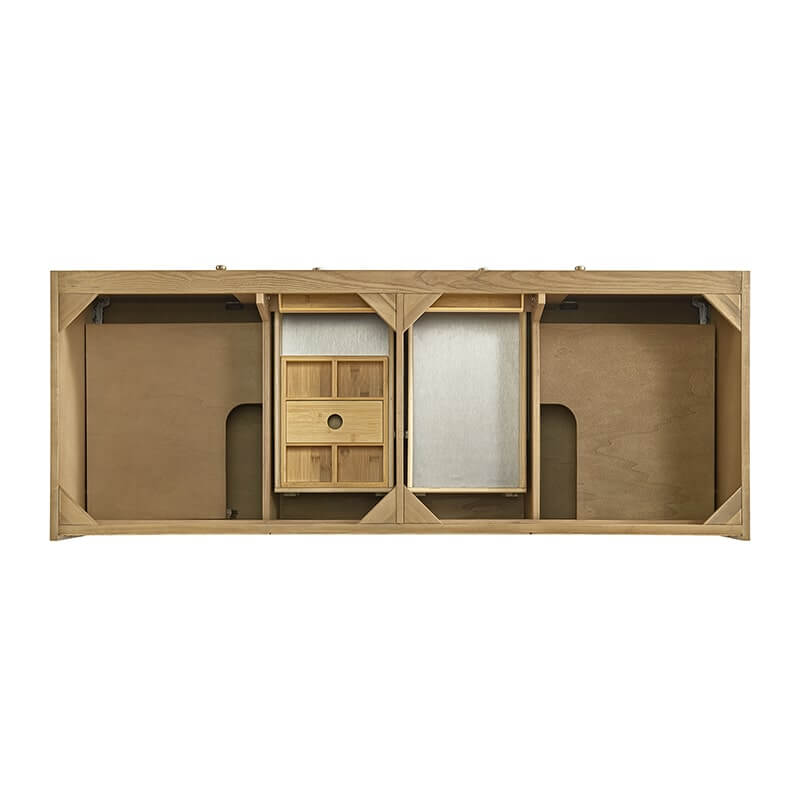 James Martin Laurent 60 Inch Double Vanity in Light Natural Oak Top View