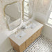 James Martin Laurent 60 Inch Double Vanity in Light Natural Oak With Siberian Silestone Top