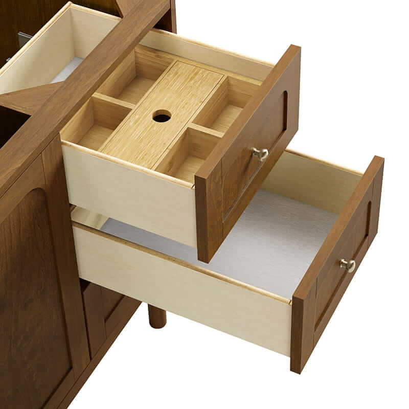 James Martin Laurent 60" Single Vanity in Honey Oak With Undermount Drawer Slides