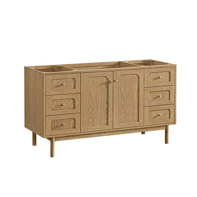 James Martin Laurent 60" Single Vanity in Light Natural Oak Cabinet Only