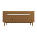 James Martin Laurent 72" Double Vanity in Honey Oak Back View Freestanding