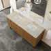 James Martin Laurent 72" Double Vanity in Honey Oak With Tajnar Eclos Top