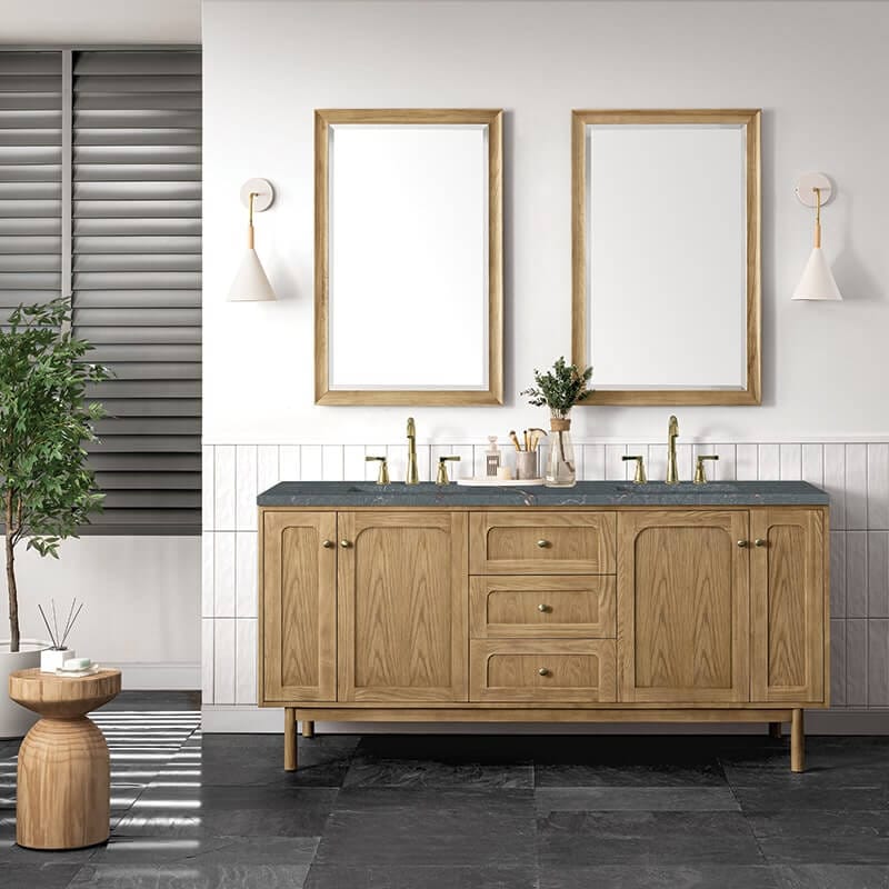 James Martin Laurent 72 Inch Double Vanity Front View Freestanding