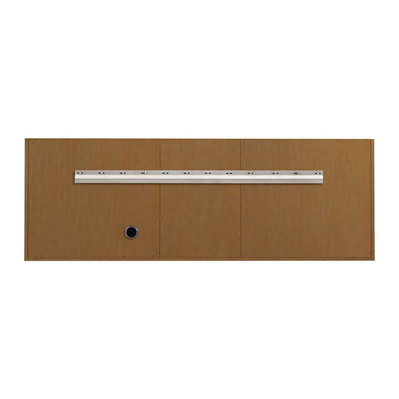 James Martin Laurent 72 Inch Double Vanity in Honey Oak Back View Floating
