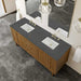 James Martin Laurent 72 Inch Double Vanity in Honey Oak With Parisien Bleu Silestone Top
