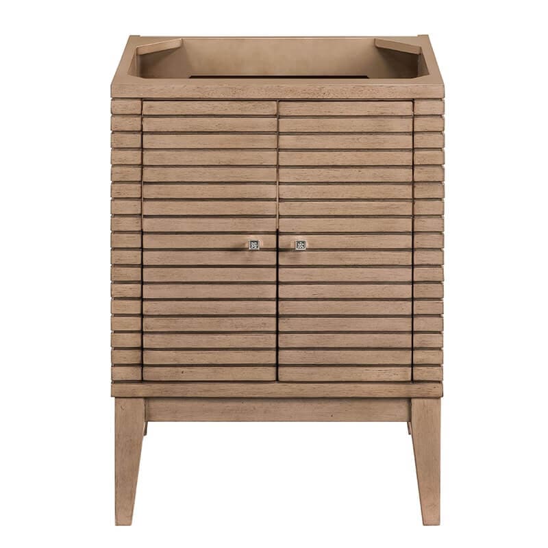 James Martin Linden 24" Single Vanity in Whitewashed Walnut Cabinet Only