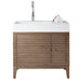James Martin Linear 36" Single Vanity in Whitewashed Walnut Cabinet Only