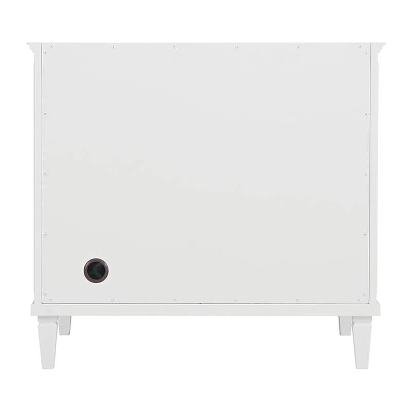 James Martin Lorelai 36 Inch Single Vanity in Bright White Back View