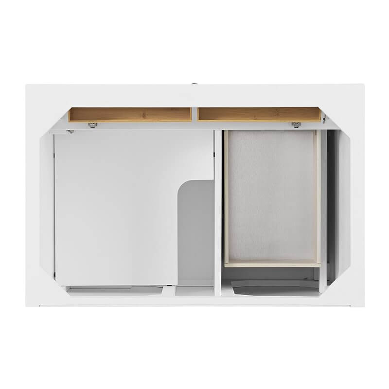James Martin Lorelai 36 Inch Single Vanity in Bright White Top View