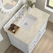 James Martin Lorelai 36 Inch Single Vanity in Bright White With Tajnar Eclos Top