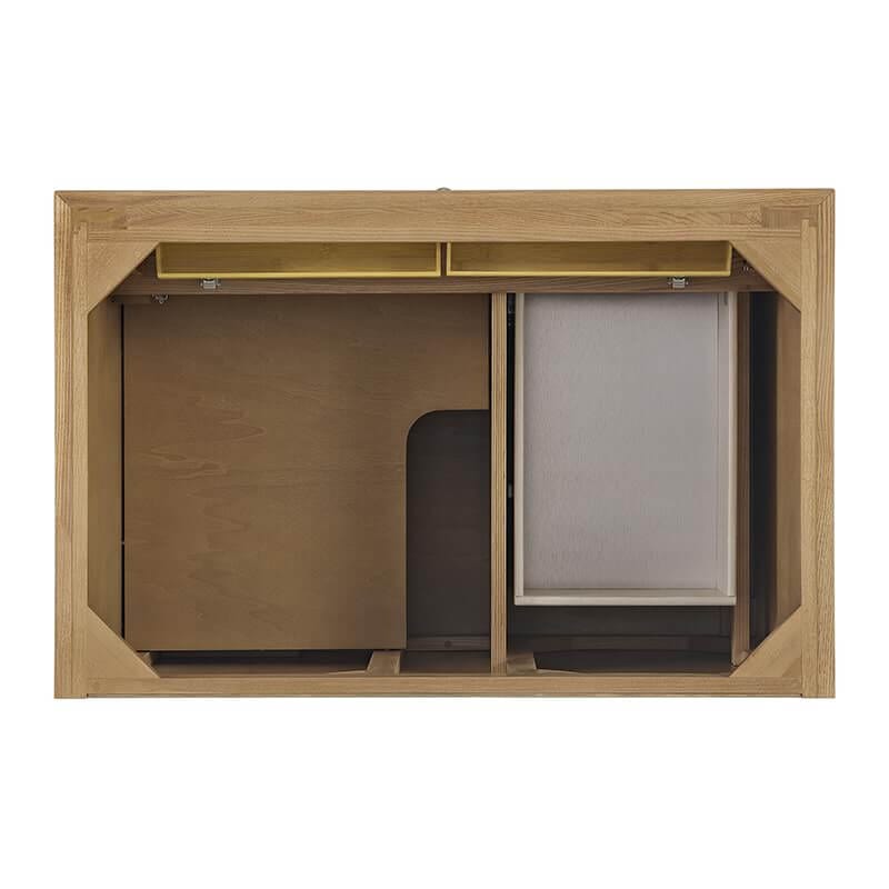 James Martin Lorelai 36 Inch Single Vanity in Light Natural Oak Top View