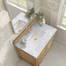 James Martin Lorelai 36 Inch Single Vanity in Light Natural Oak With Carrara White Marble Top