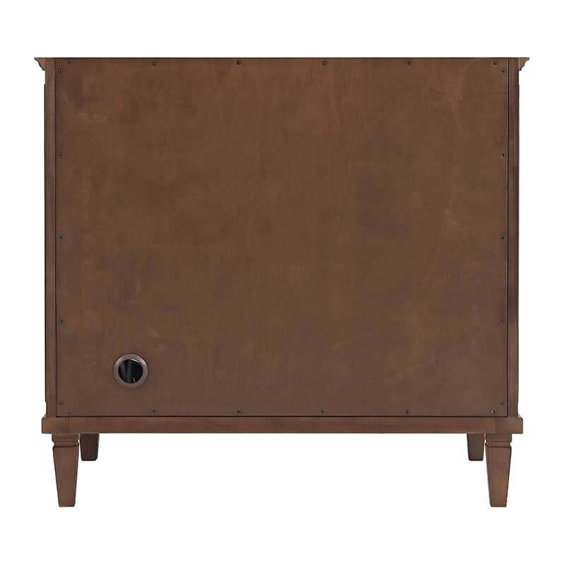 James Martin Lorelai 36 Inch Single Vanity in Mid Century Walnut Back View