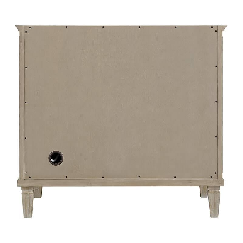 James Martin Lorelai 36 Inch Single Vanity in Whitewashed Oak Back View