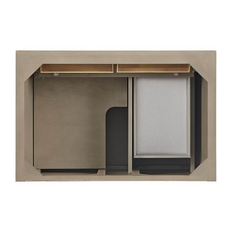James Martin Lorelai 36 Inch Single Vanity in Whitewashed Oak Top View