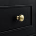James Martin Lorelai 36" Single Vanity in Black Onyx Champagne Brass Knob