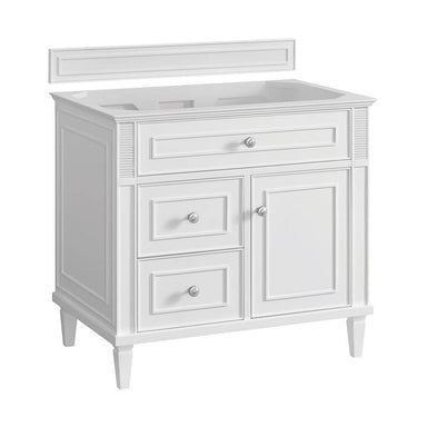 James Martin Lorelai 36" Single Vanity in Bright White Cabinet Only