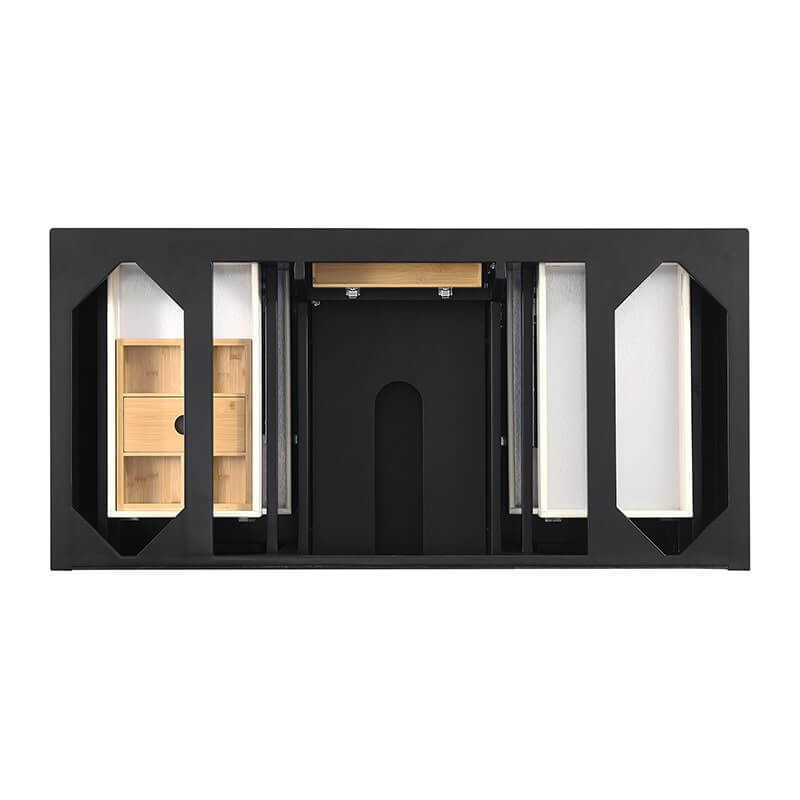 James Martin Lorelai 48 Inch Single Vanity in Black Onyx Top View