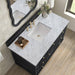 James Martin Lorelai 48 Inch Single Vanity in Black Onyx With Carrara White Marble Top