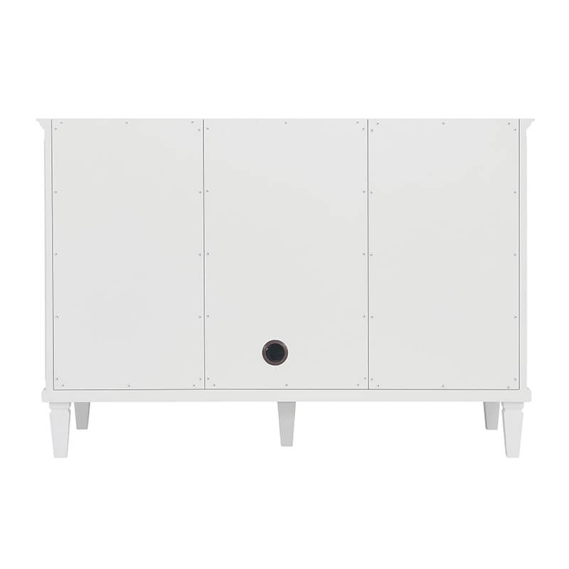 James Martin Lorelai 48 Inch Single Vanity in Bright White Back View