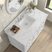 James Martin Lorelai 48 Inch Single Vanity in Bright White With Ethereal Noctis Silestone Top